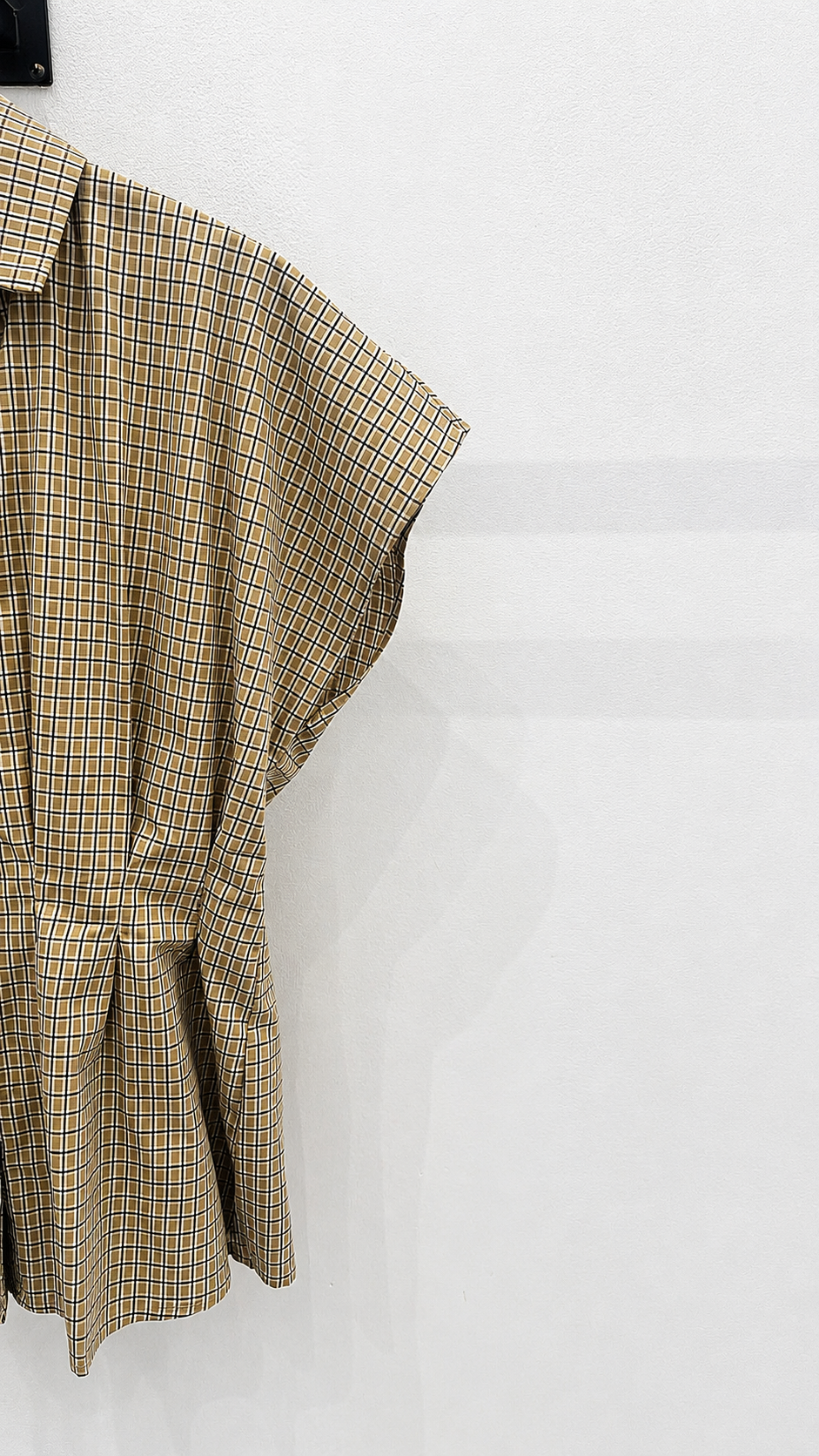 Blusa cuadros beige