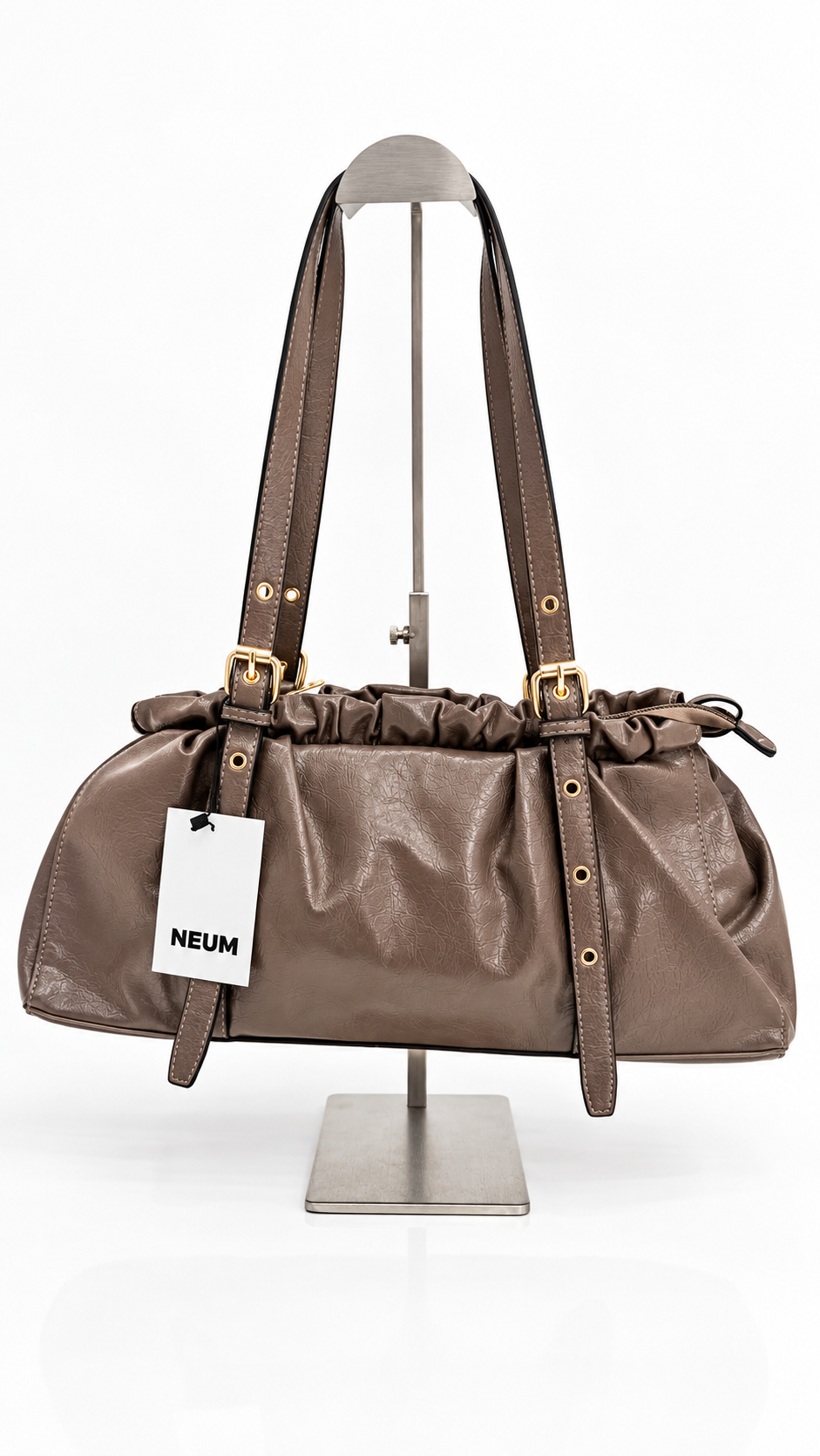 slouchy shoulder bag taupe