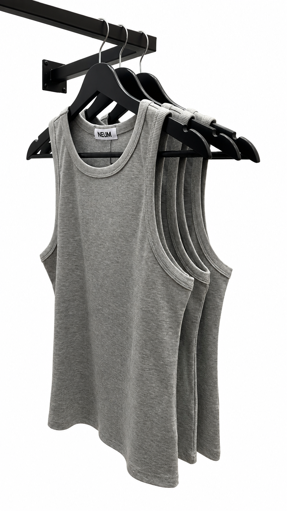 Top tirantes gris