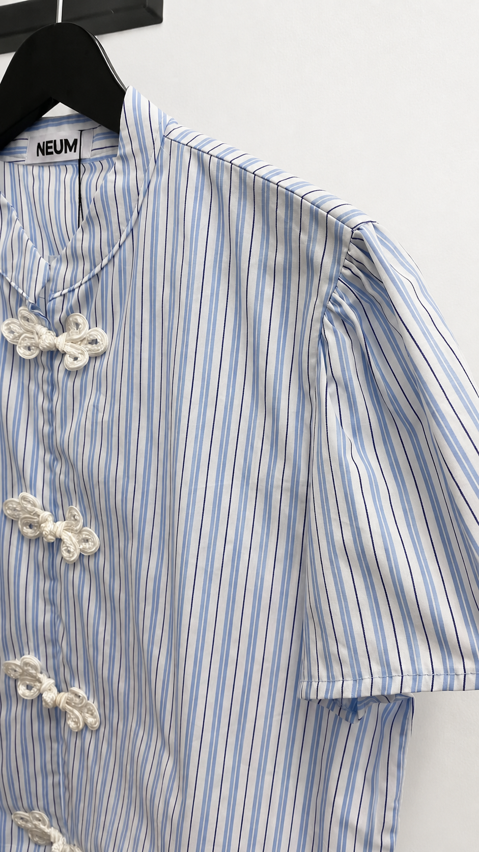 Camisa Japo rayas azul + blanca