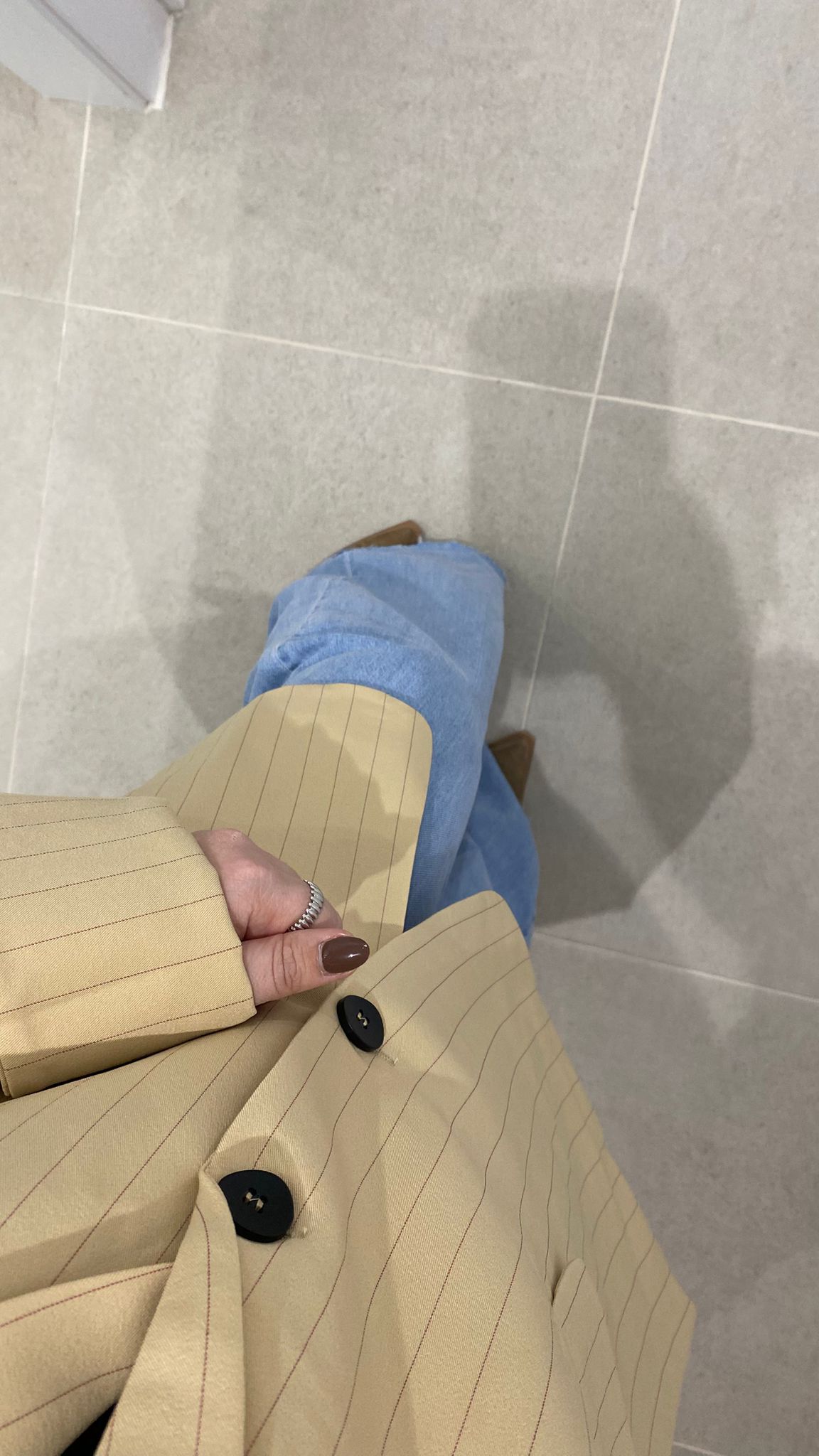 Blazer raya diplomática mantequilla