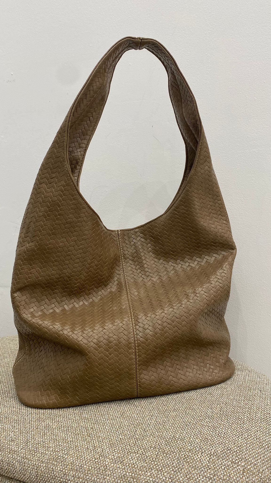 Bolso shopper de piel trenzada
