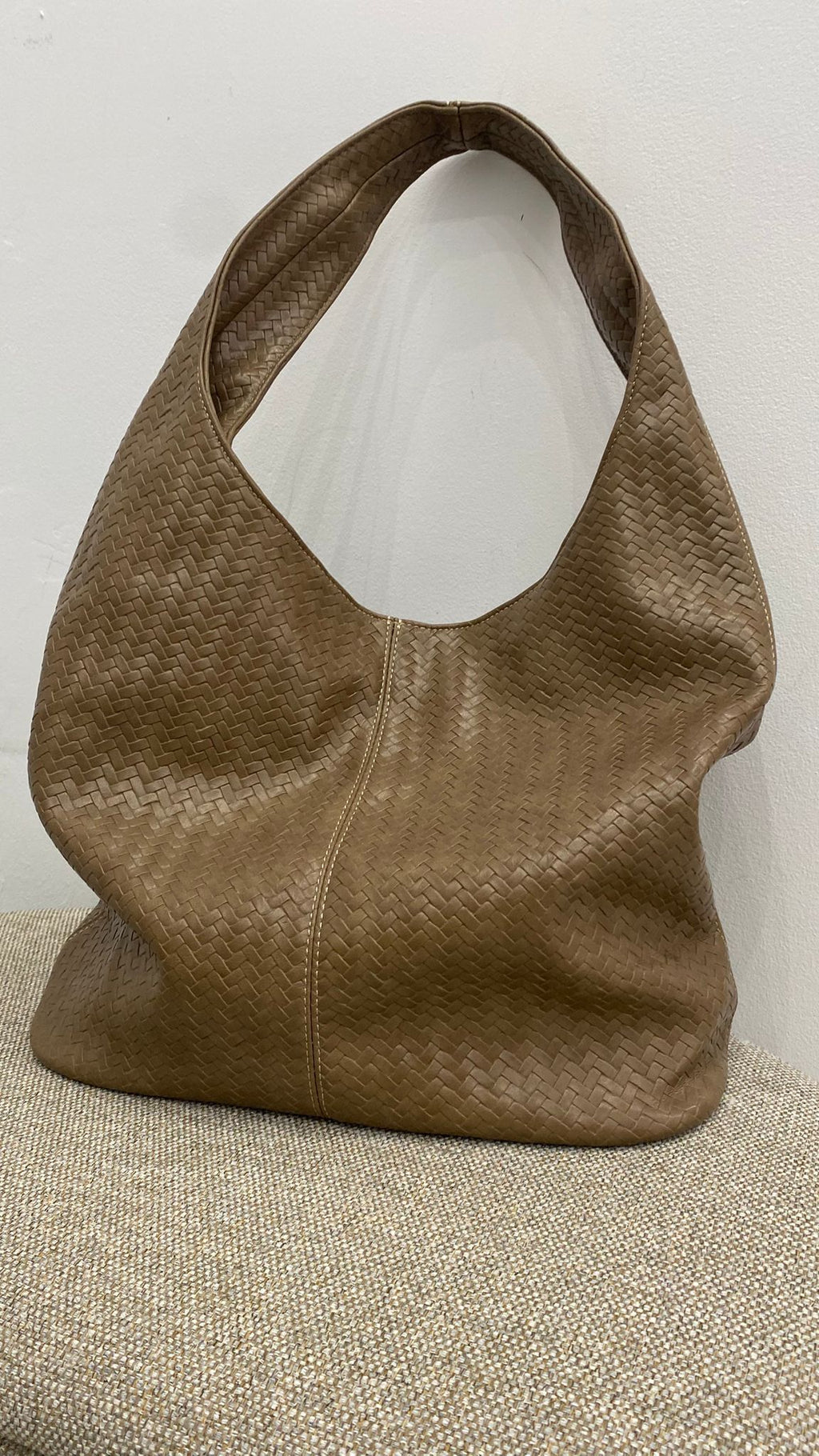 Bolso shopper de piel trenzada
