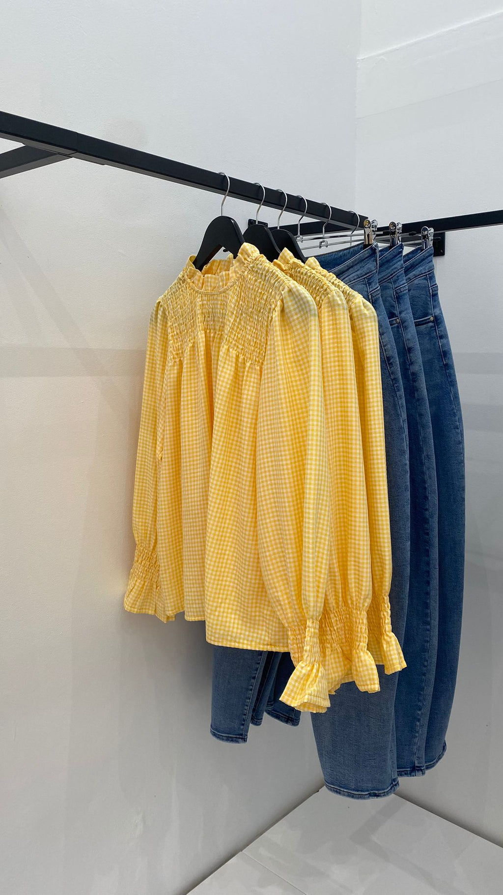 Camisa vichy amarilla
