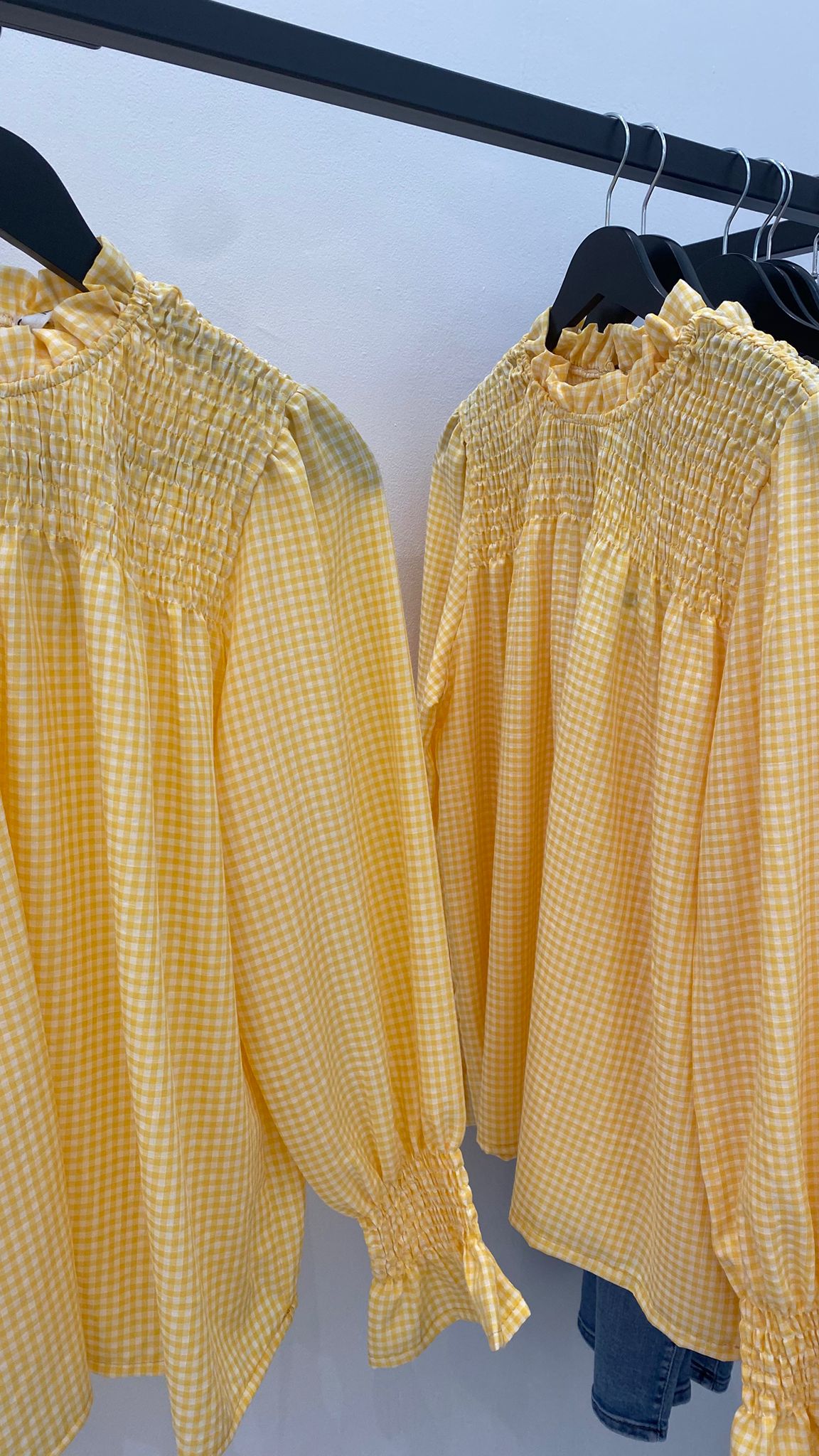 Camisa vichy amarilla