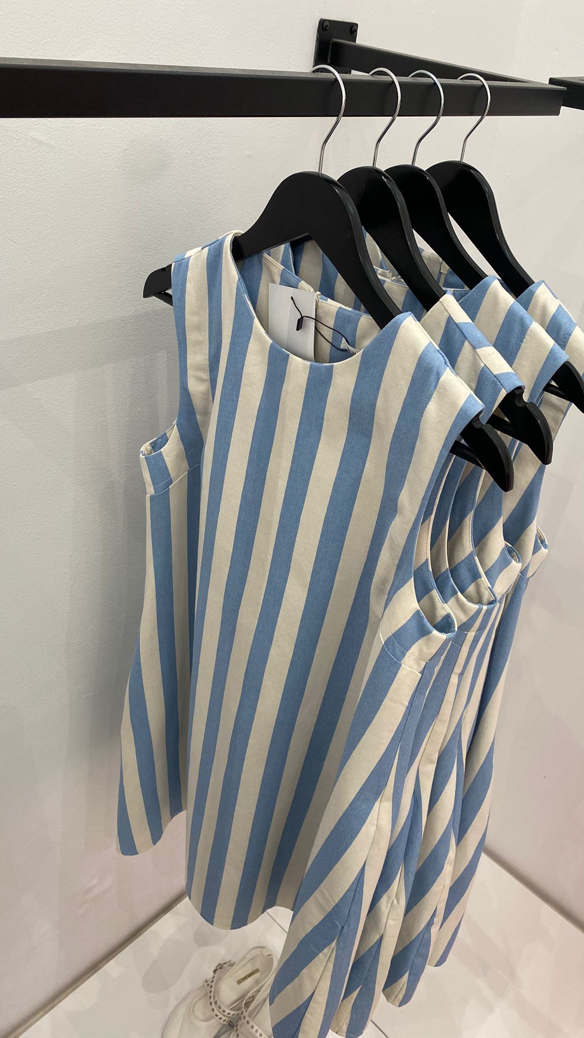 Vestido denim rayas