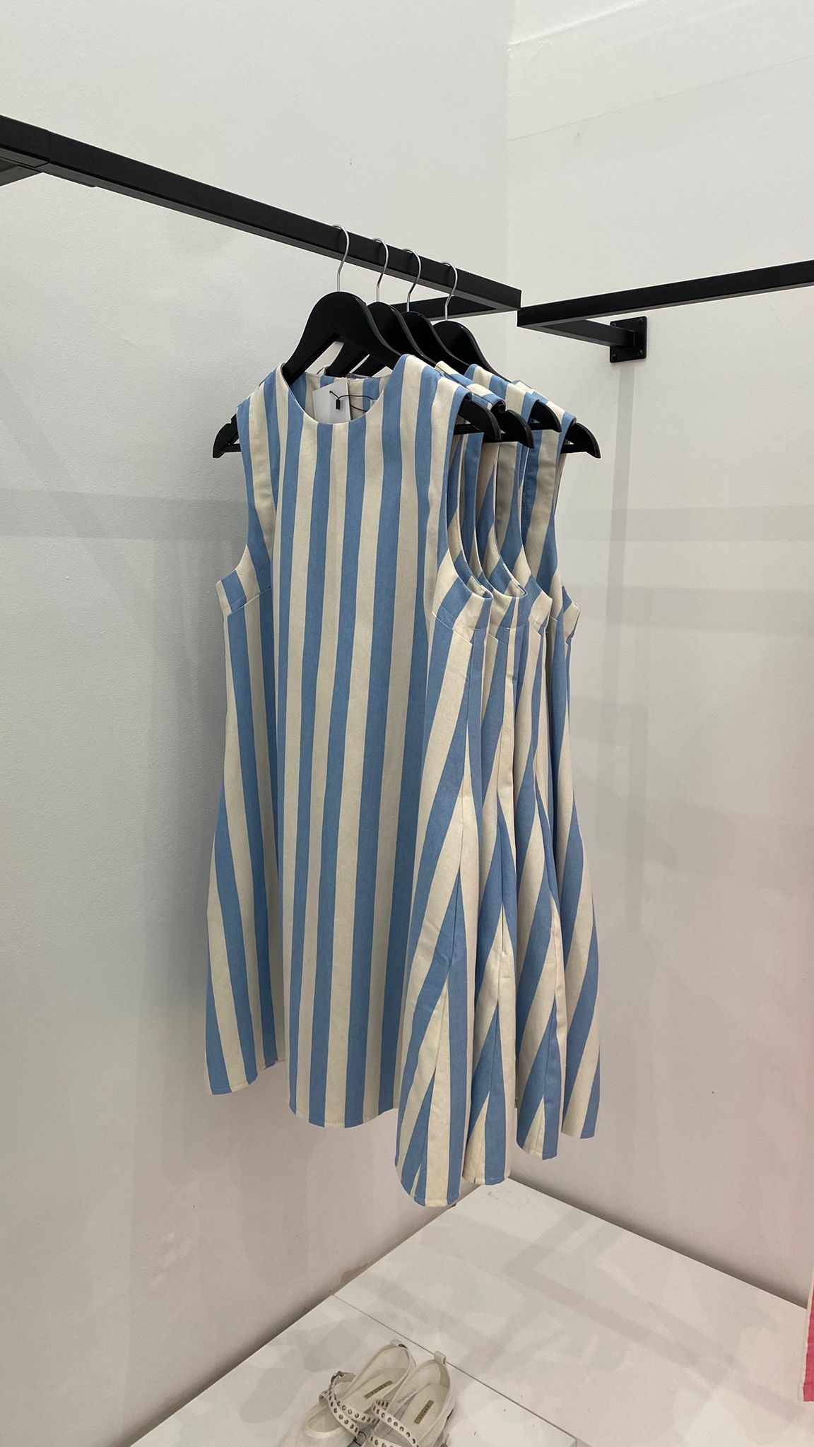 Vestido denim rayas