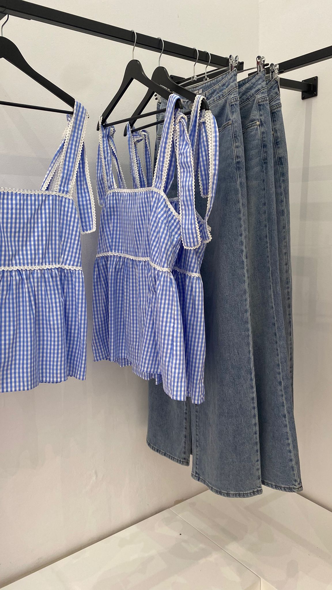 Top vichy tirantes