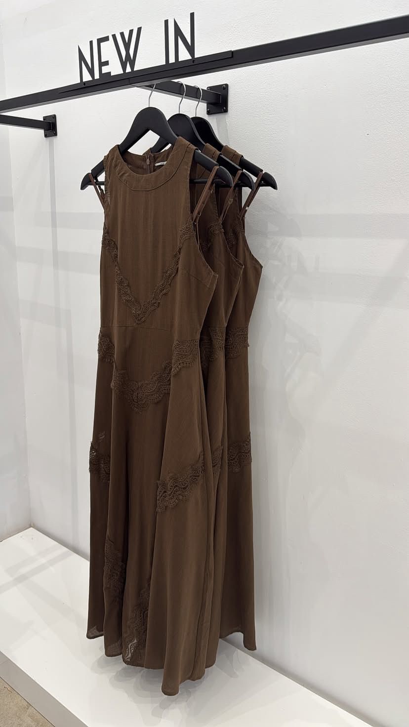 Vestido largo chocolate