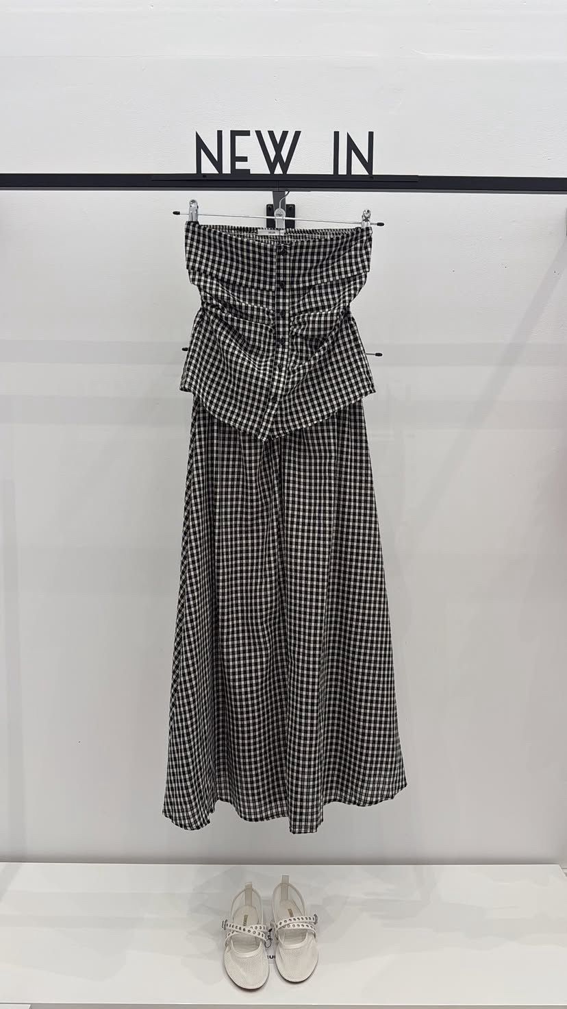 Conjunto top + falda vichy