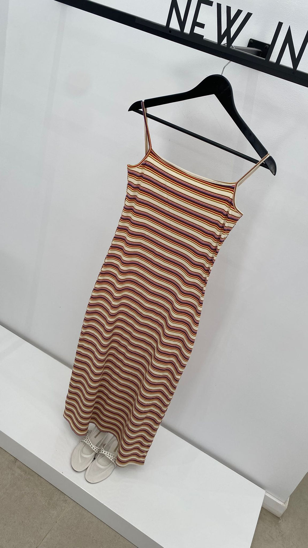 Vestido largo a rayas