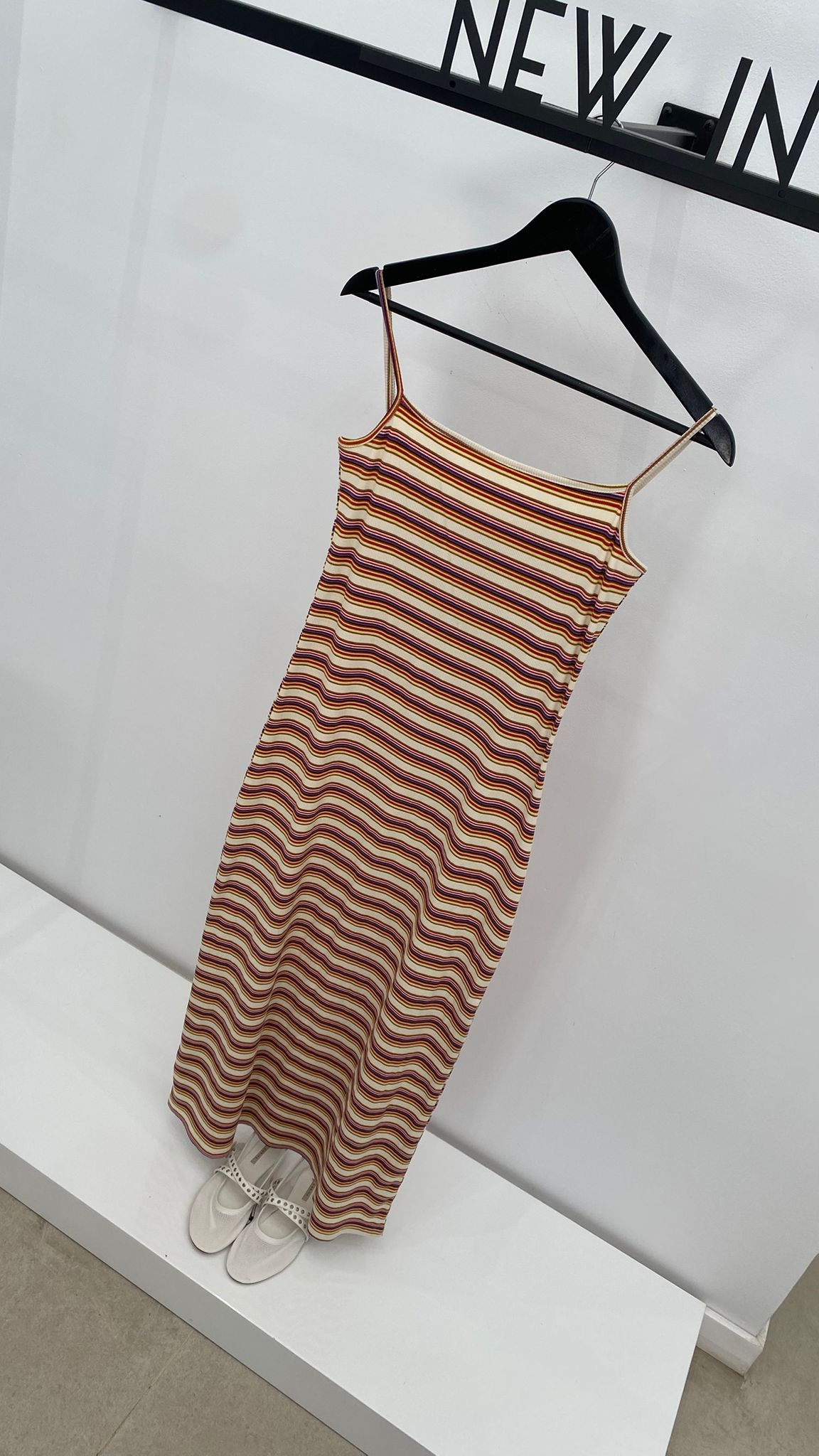 Vestido largo a rayas