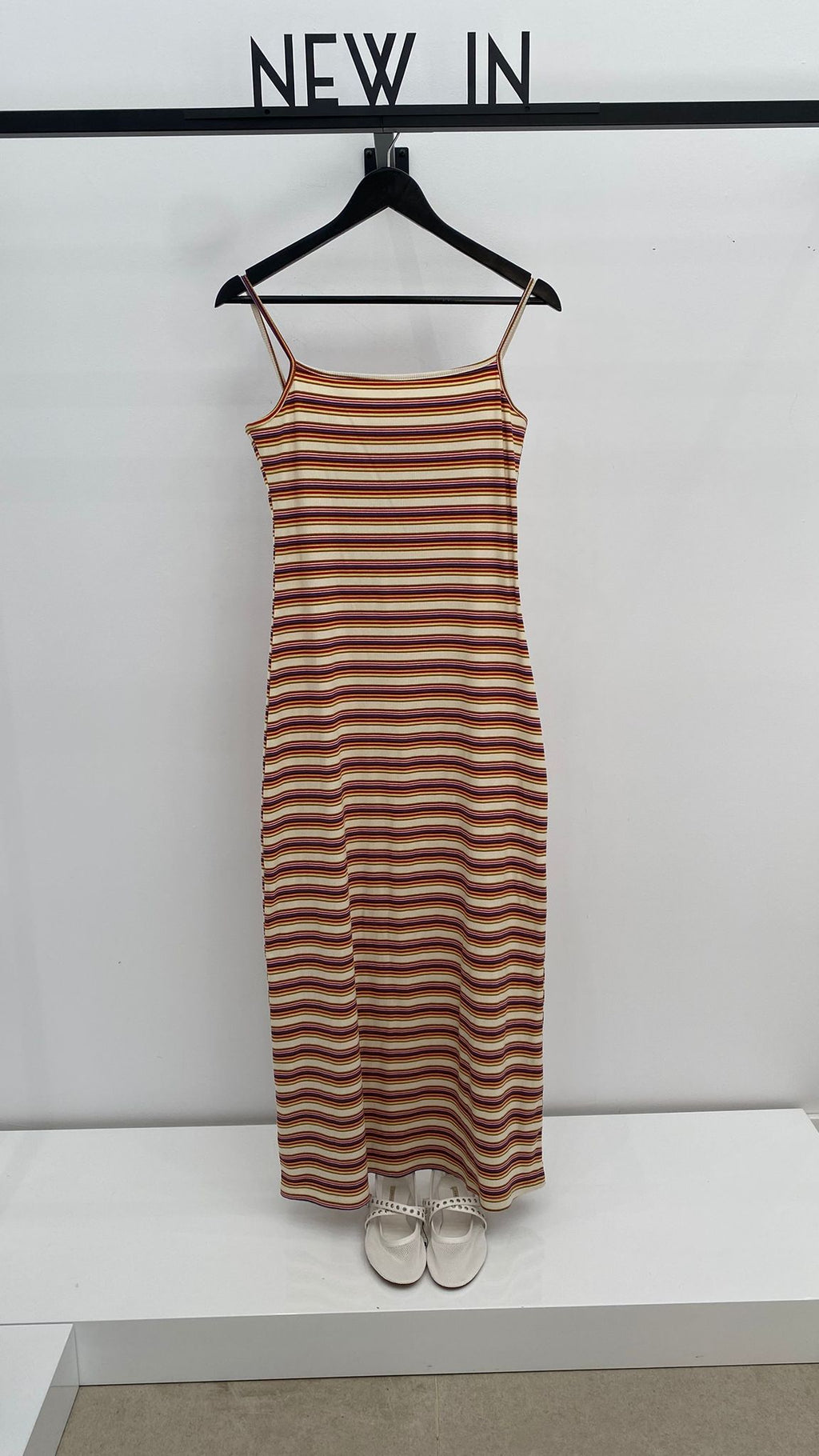 Vestido largo a rayas
