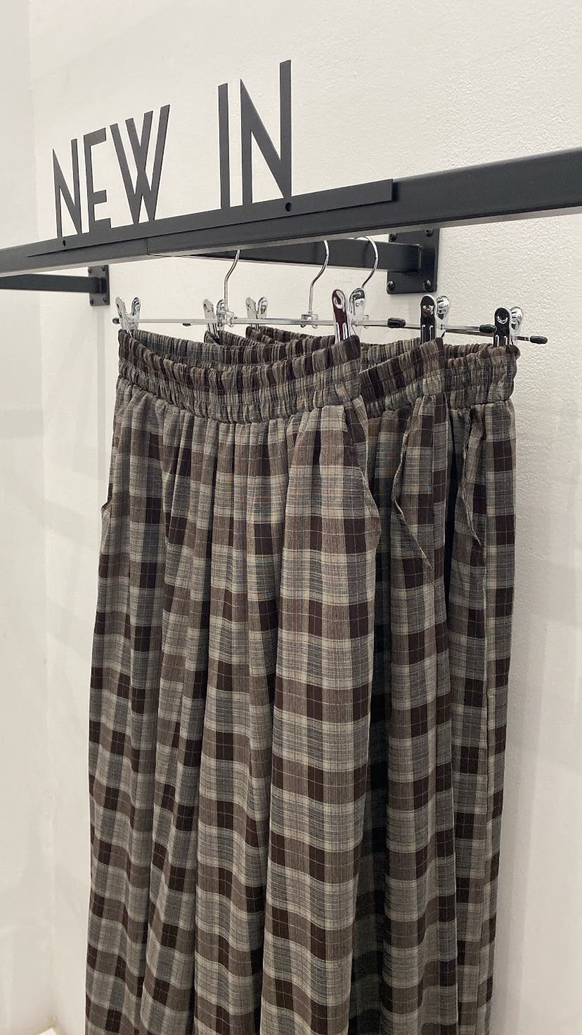 Pantalón bombacho cuadros