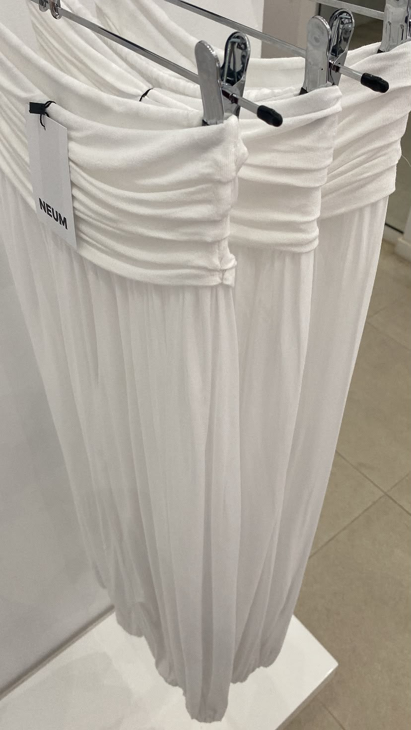Pantalón bombacho blanco