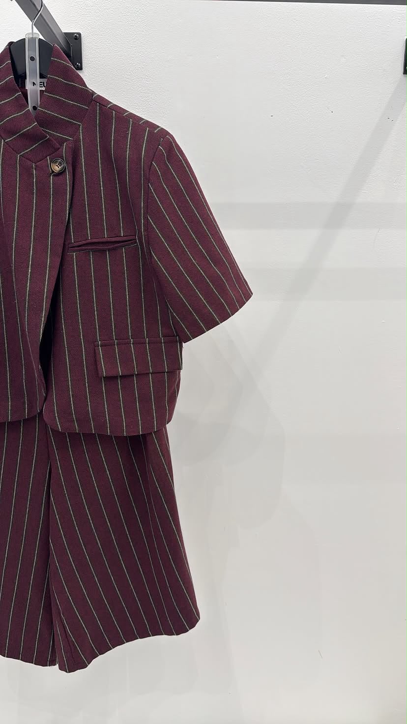 Blazer manga corta