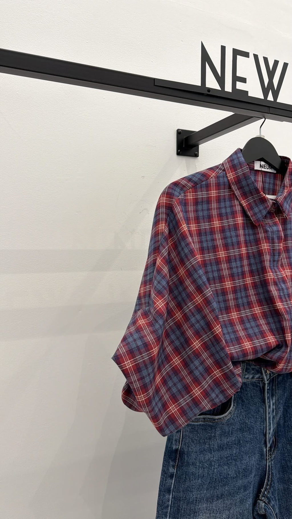 Camisa cuadro lila
