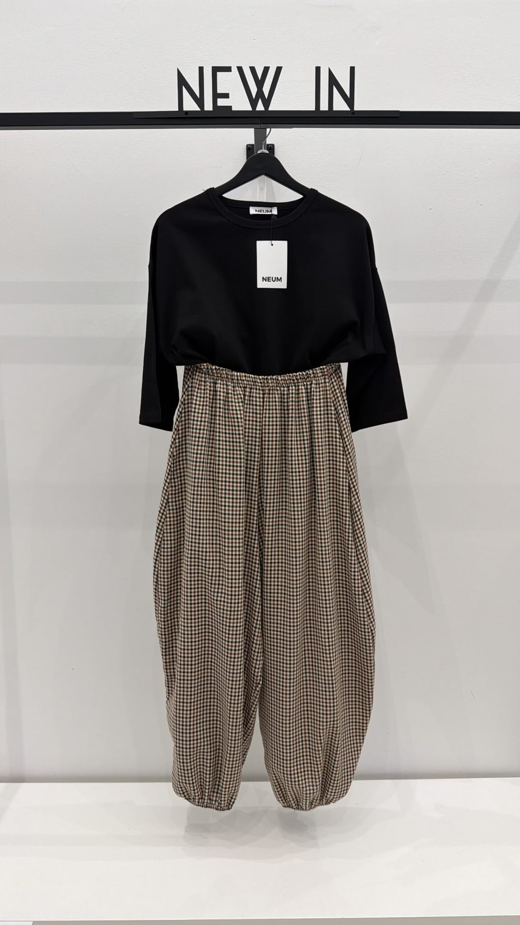 Pantalón bombacho cuadros