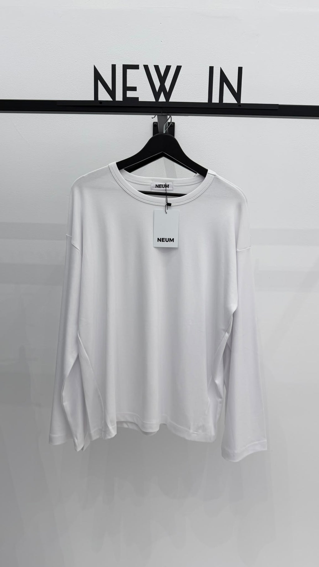 Camiseta básica manga larga blanca