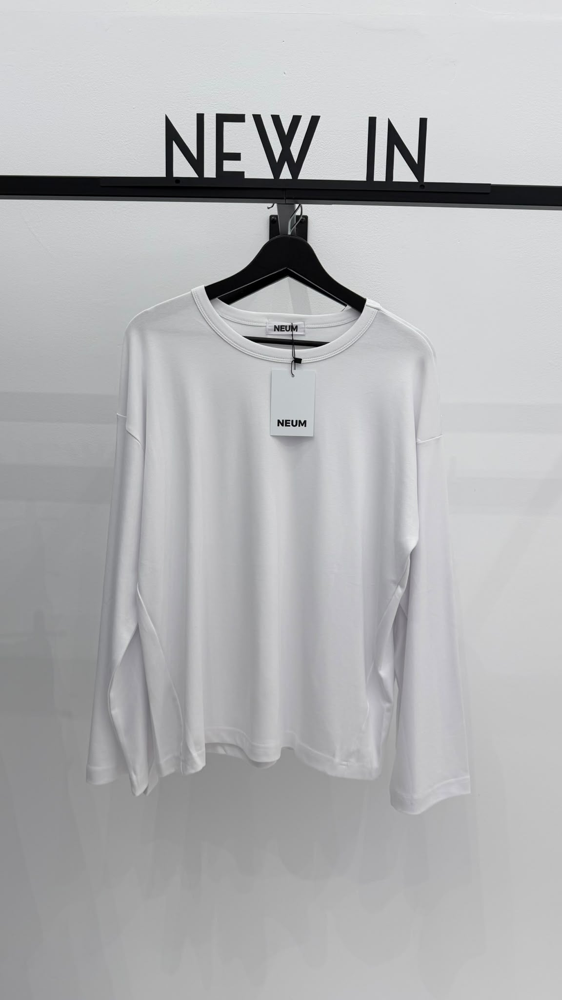 Camiseta básica manga larga blanca