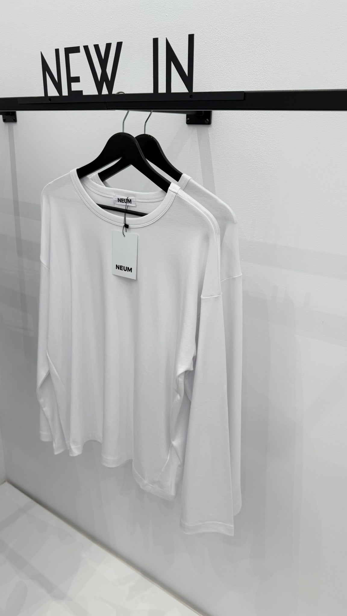 Camiseta básica manga larga blanca