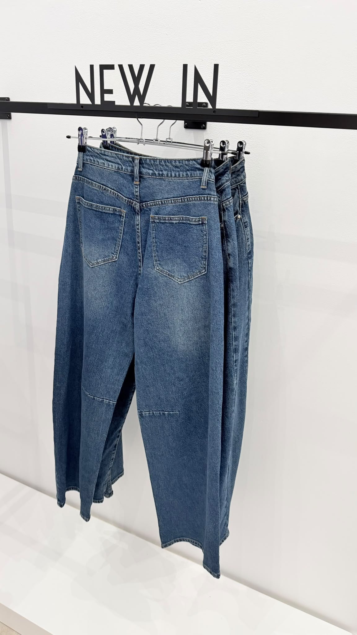 Jeans barrel cropped