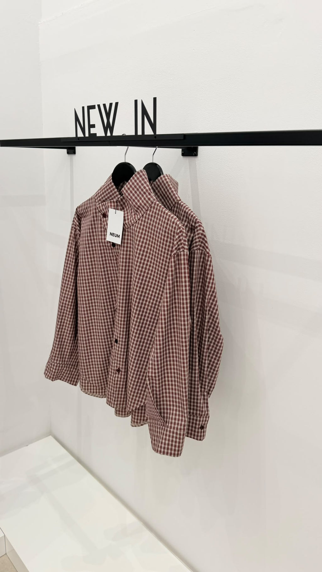 Camisa cuadro rojo asimétrica