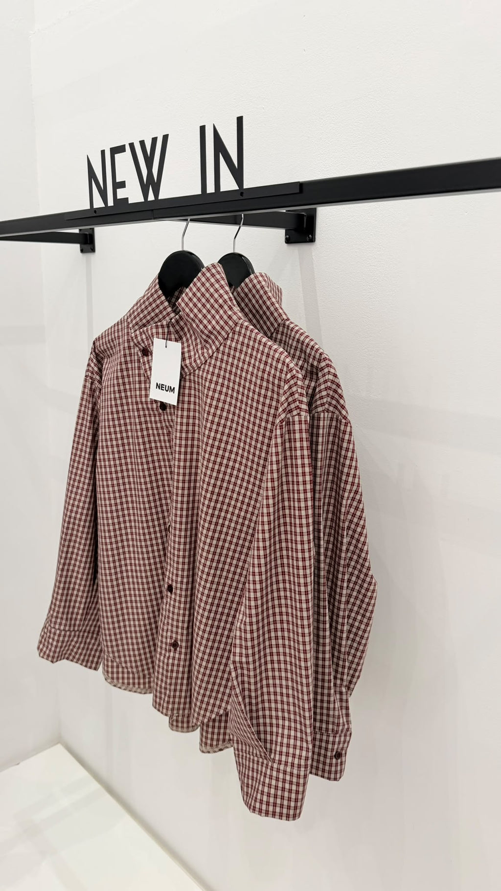 Camisa cuadro rojo asimétrica