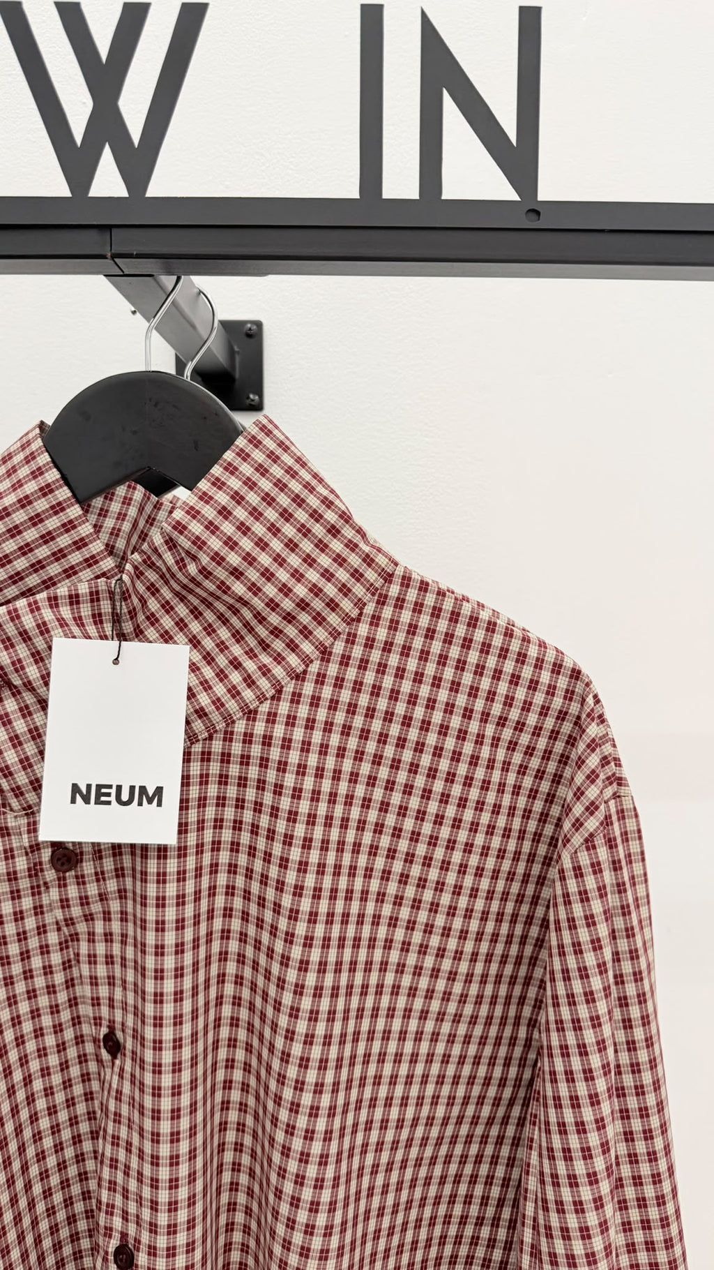 Camisa cuadro rojo asimétrica