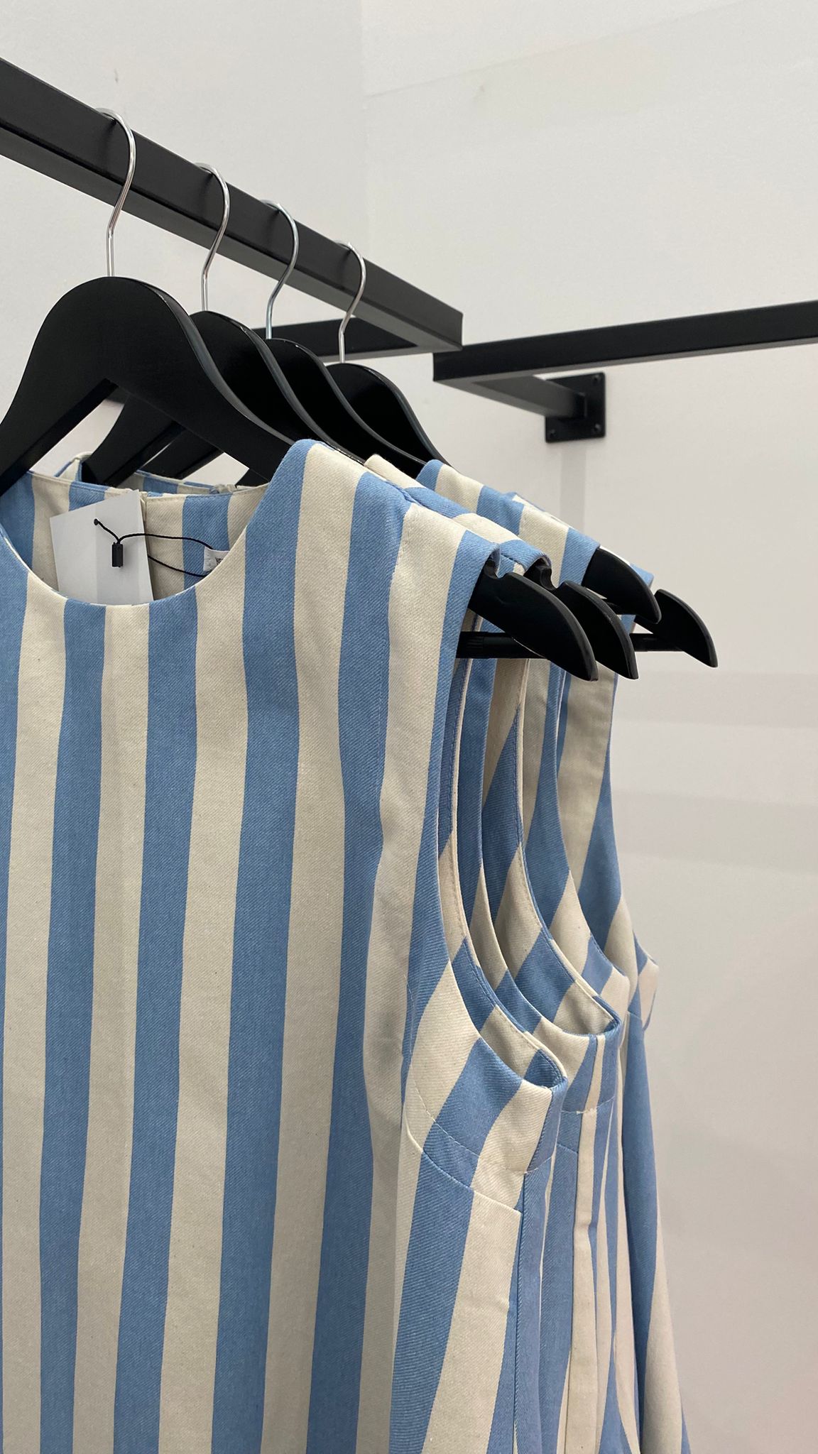 Vestido denim rayas