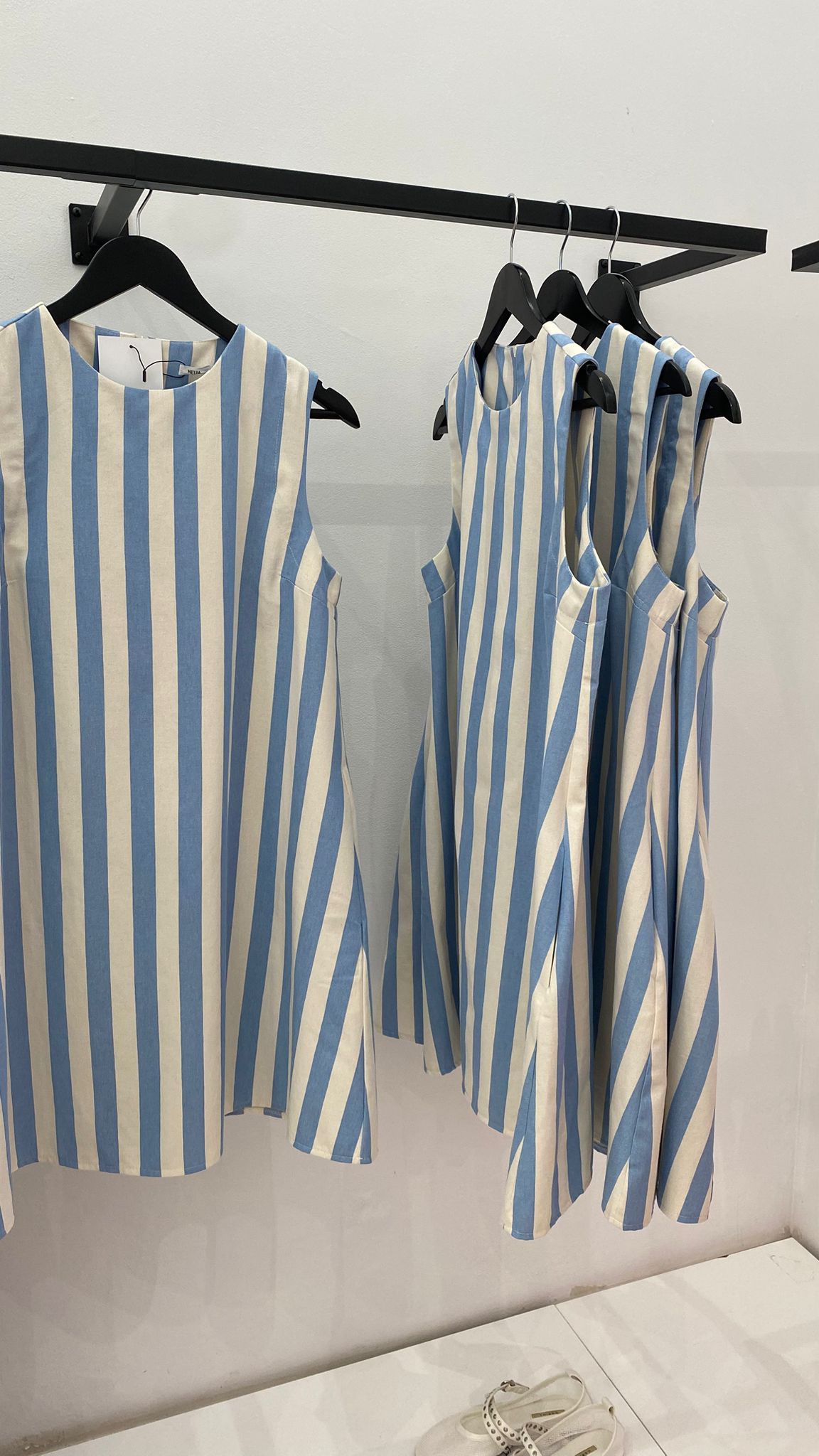 Vestido denim rayas